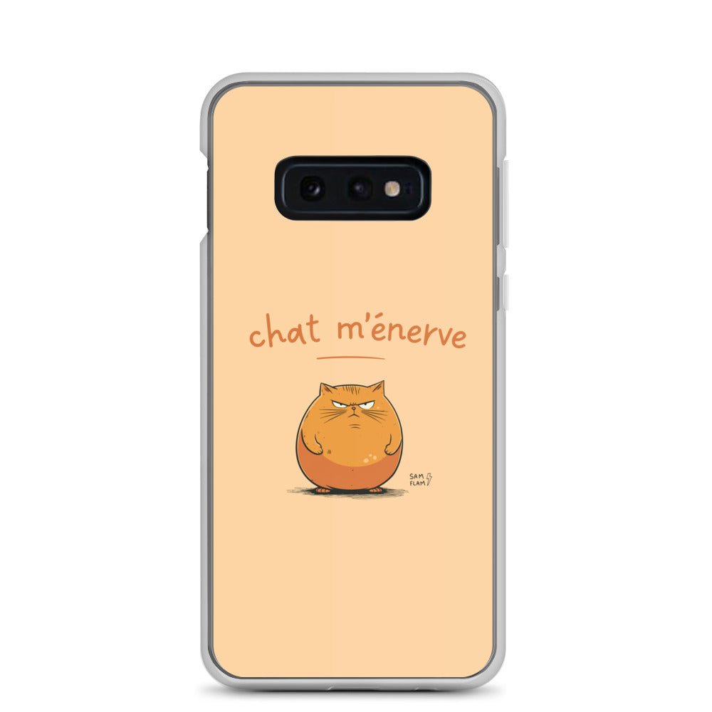 Clear Case for Samsung® "Chat m'énerve" - Sam Flam