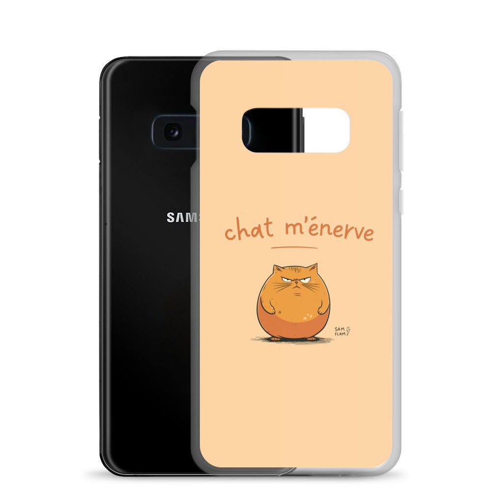 Clear Case for Samsung® "Chat m'énerve" - Sam Flam