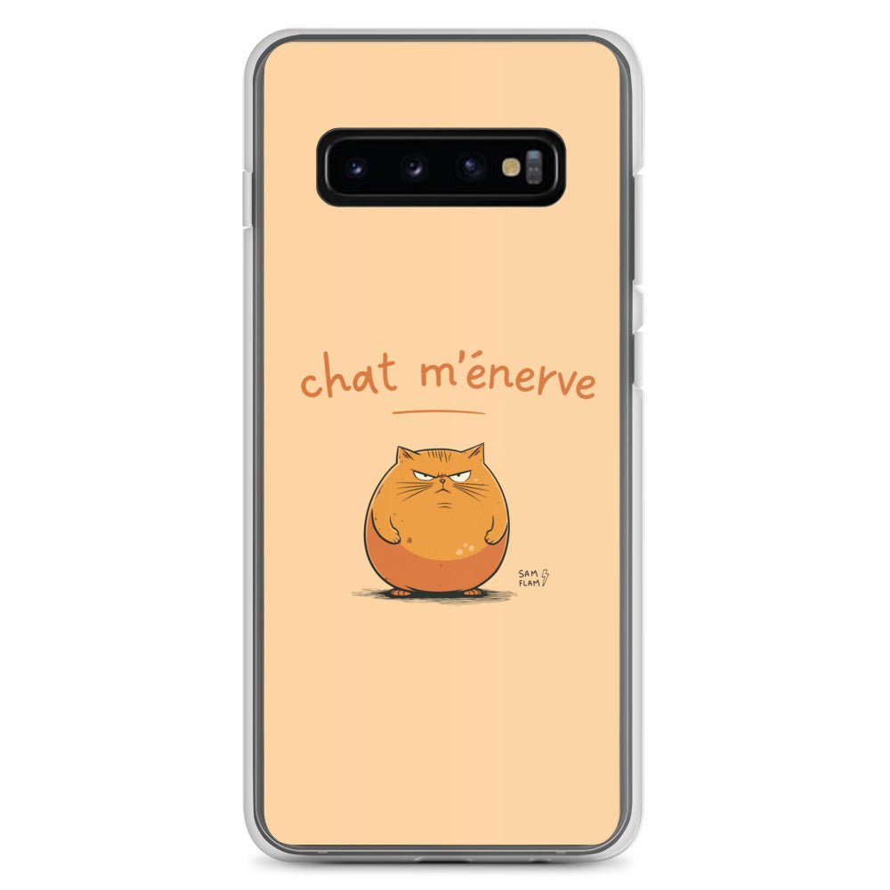 Clear Case for Samsung® "Chat m'énerve" - Sam Flam