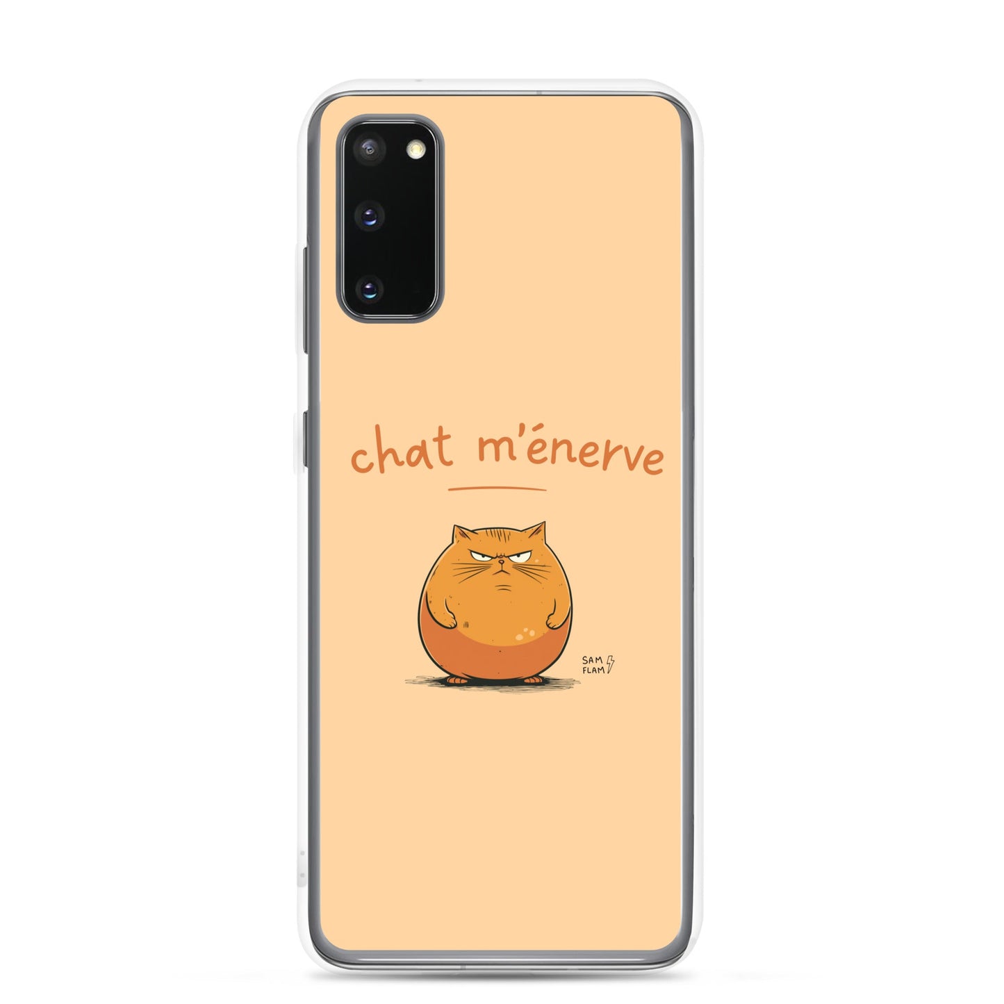 Clear Case for Samsung® "Chat m'énerve" - Sam Flam