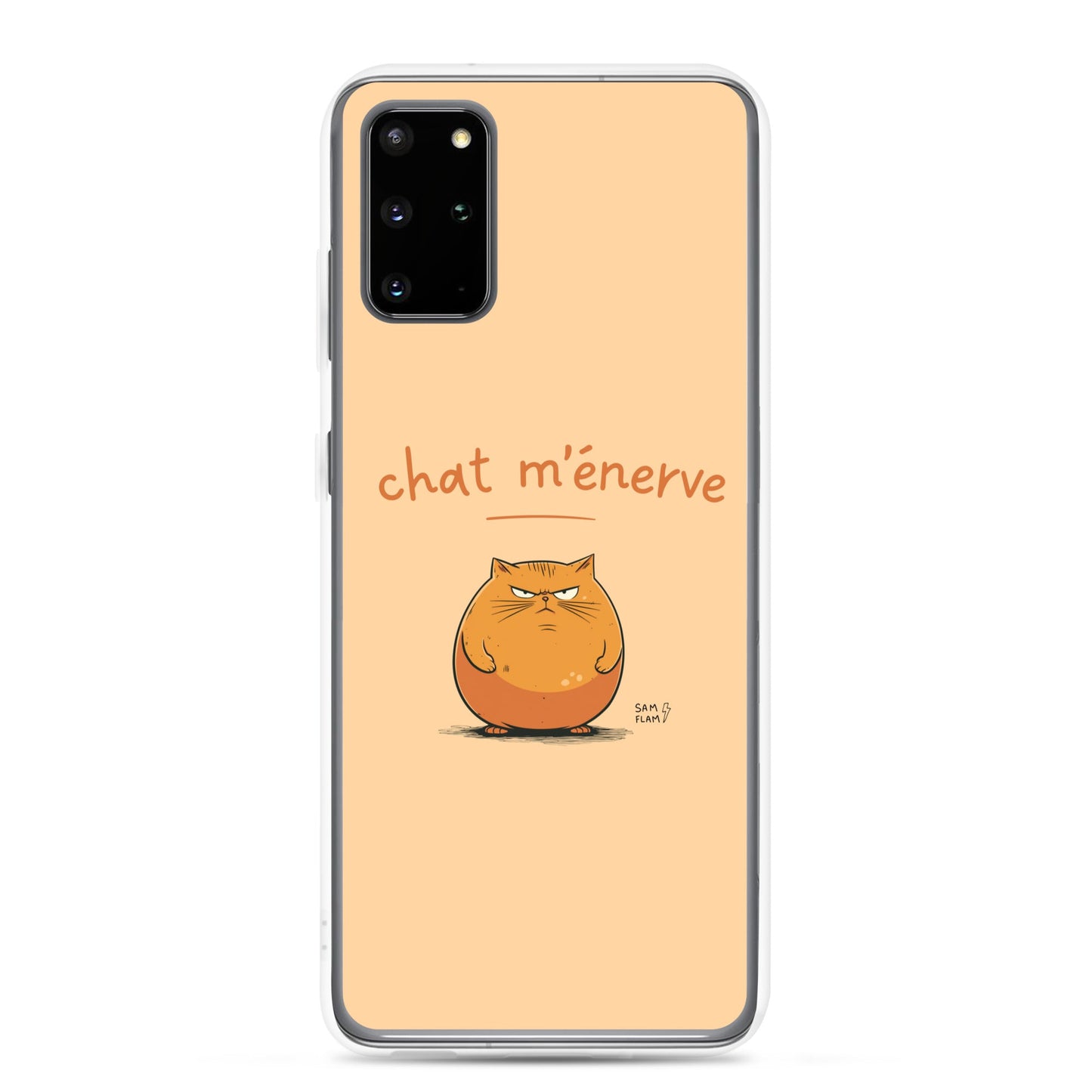 Clear Case for Samsung® "Chat m'énerve" - Sam Flam