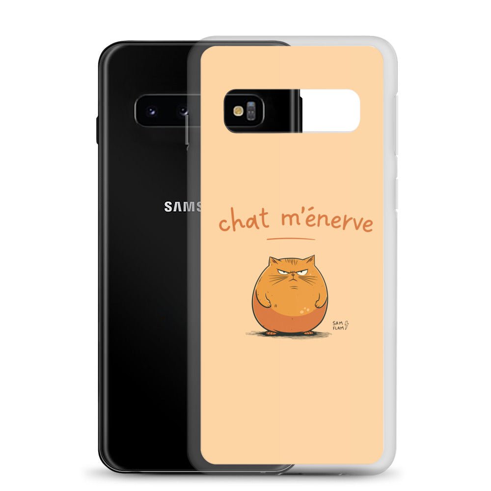 Clear Case for Samsung® "Chat m'énerve" - Sam Flam