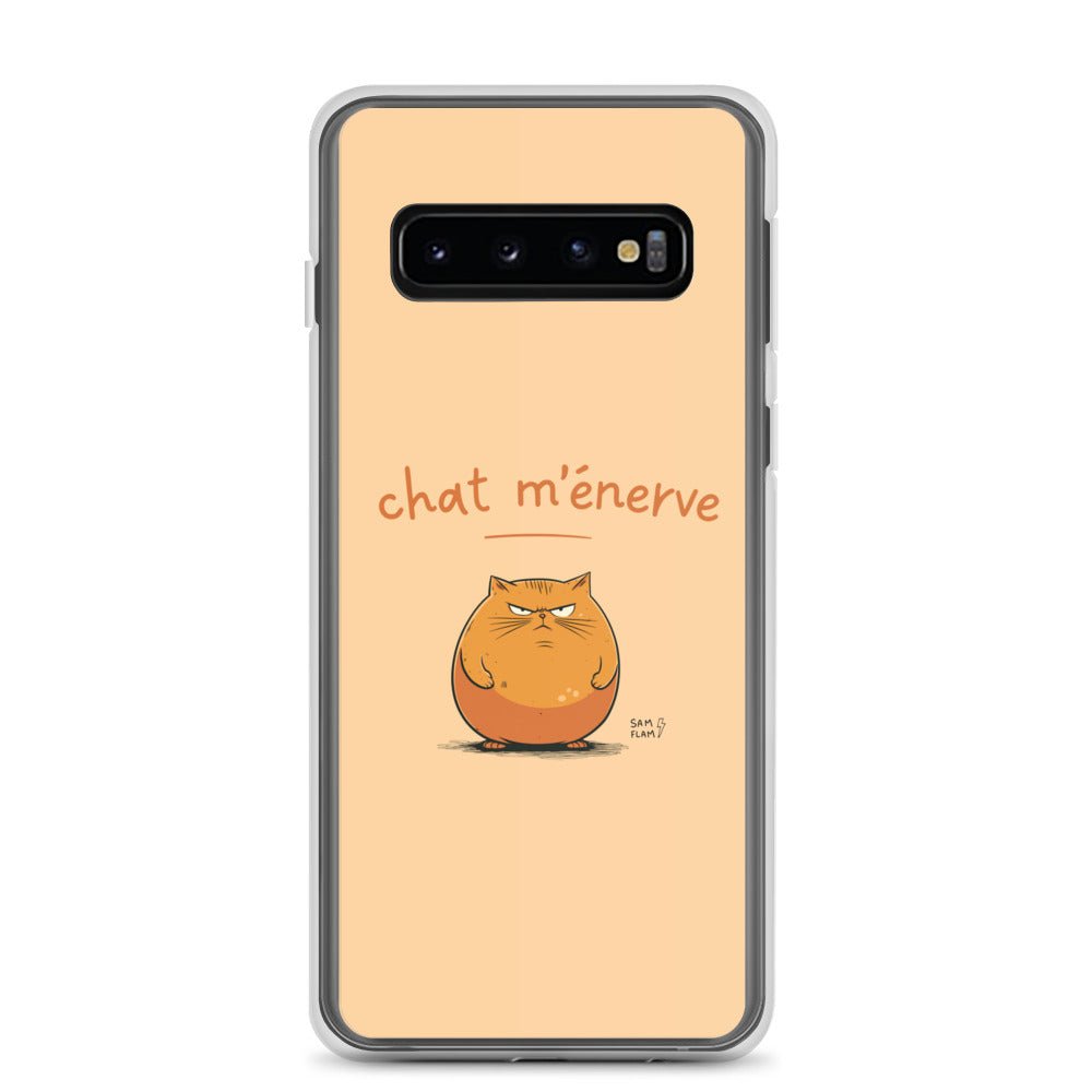 Clear Case for Samsung® "Chat m'énerve" - Sam Flam
