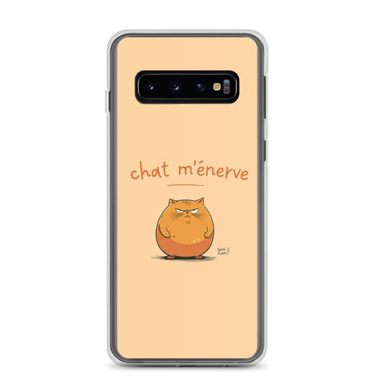 Clear Case for Samsung® "Chat m'énerve" - Sam Flam