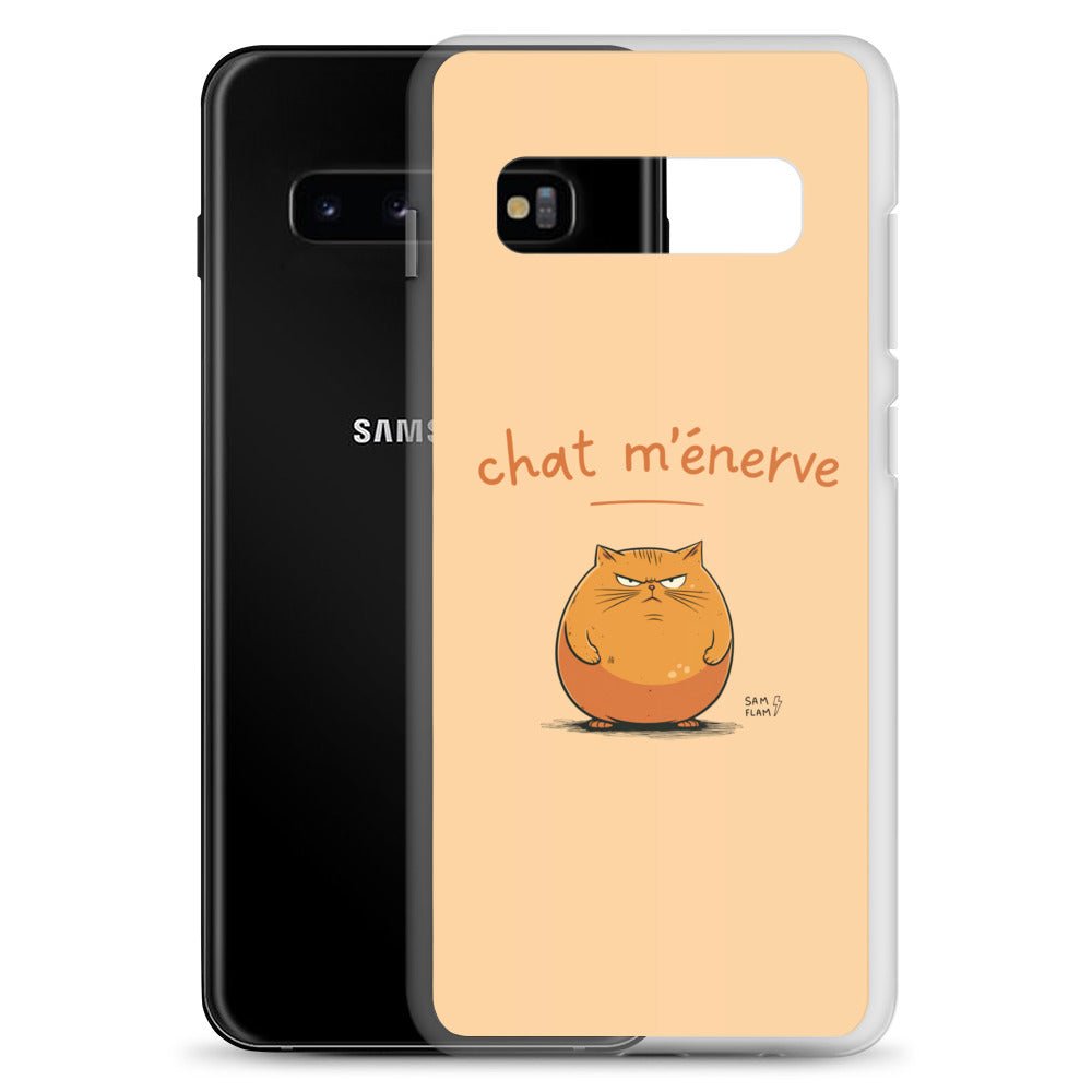 Clear Case for Samsung® "Chat m'énerve" - Sam Flam