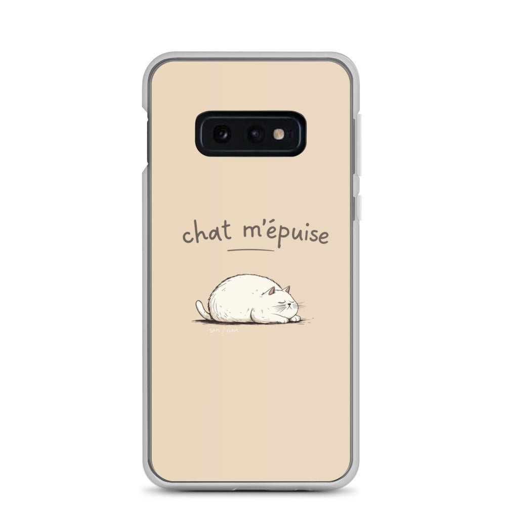 Clear Case for Samsung® "Chat m'épuise" - Sam Flam