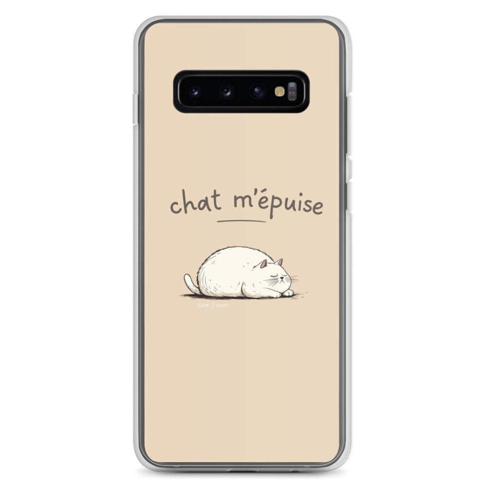 Clear Case for Samsung® "Chat m'épuise" - Sam Flam