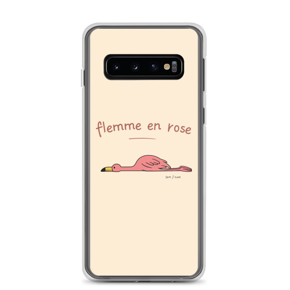Clear Case for Samsung® "Flemme rose" - Sam Flam