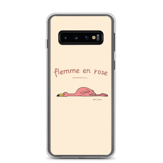 Clear Case for Samsung® "Flemme rose" - Sam Flam