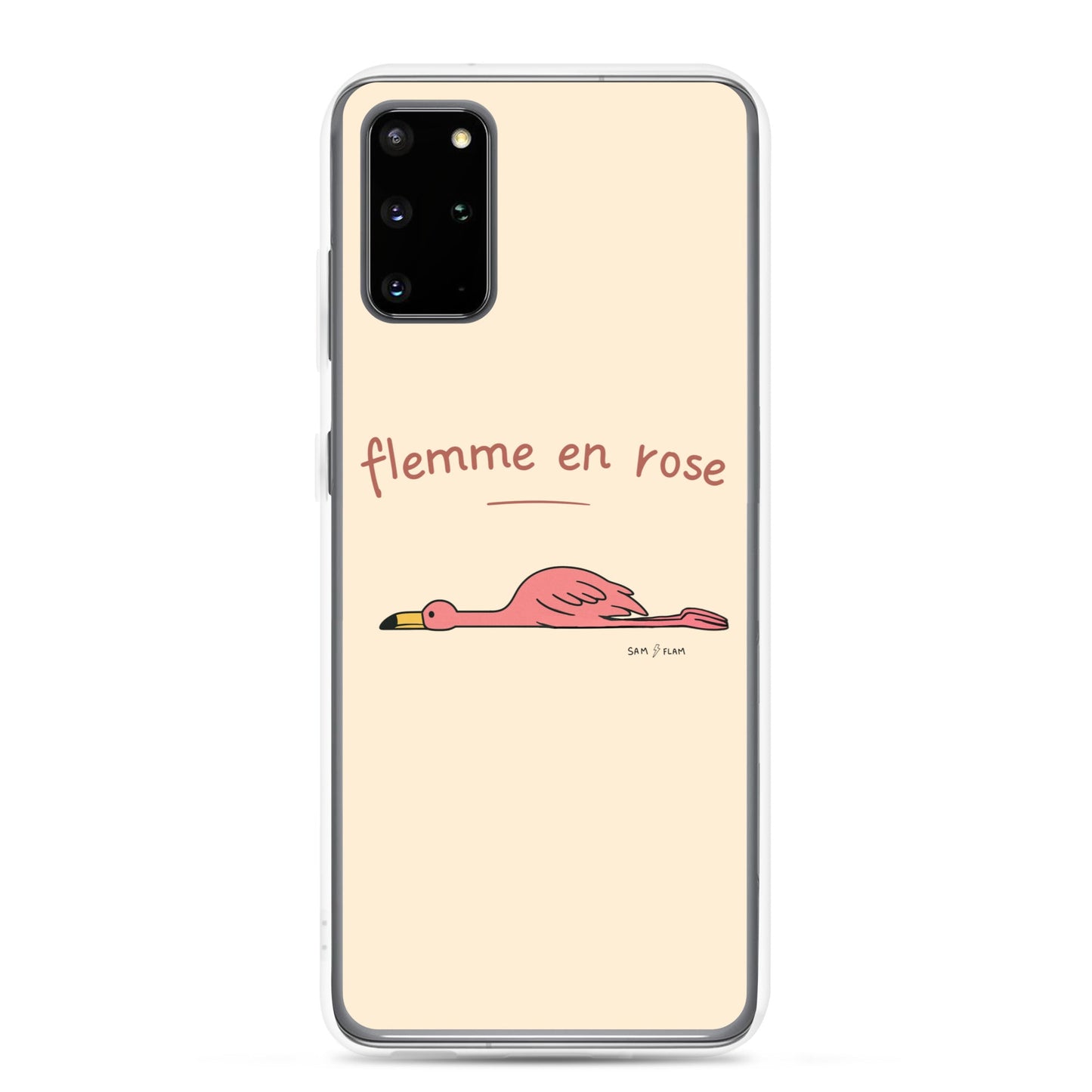 Clear Case for Samsung® "Flemme rose" - Sam Flam