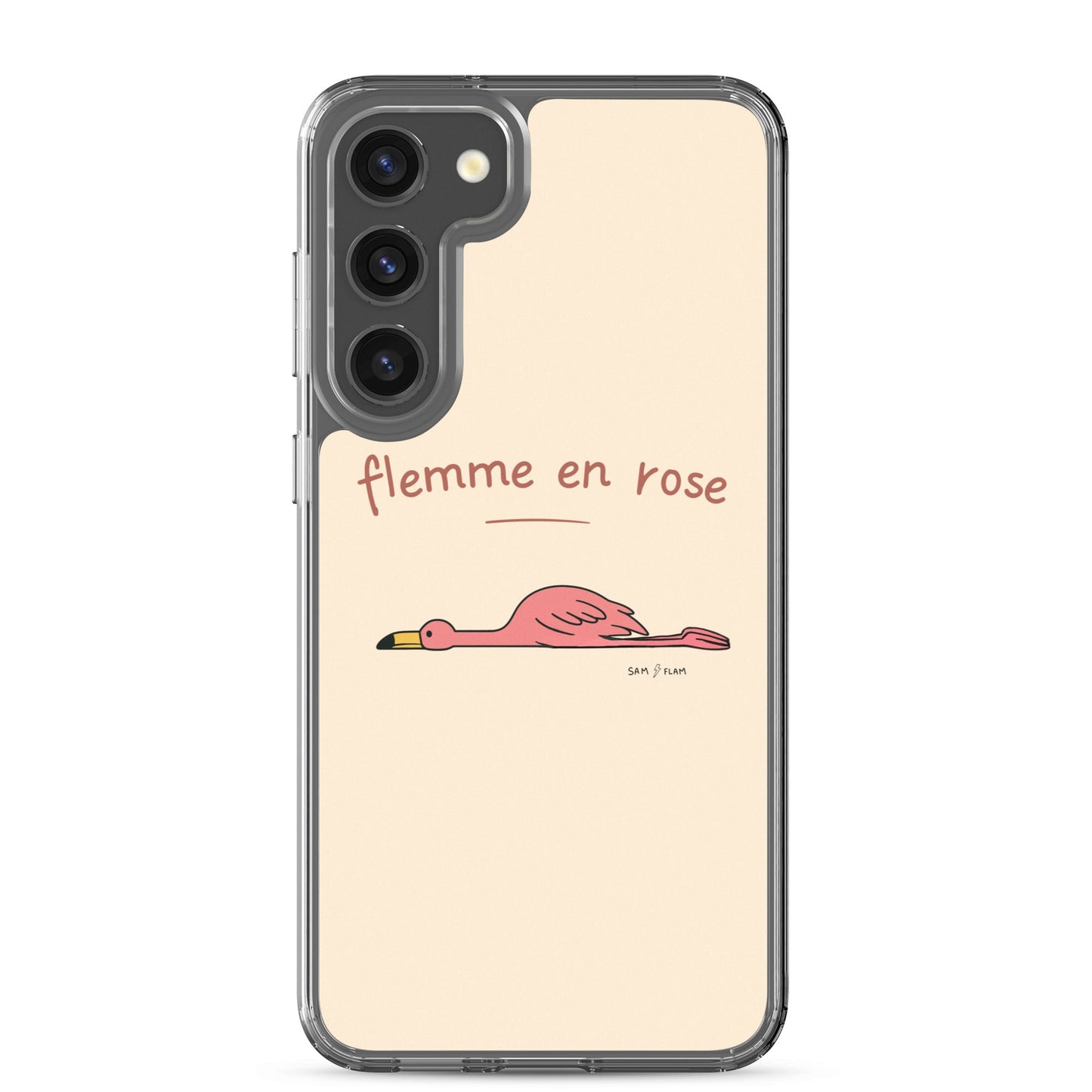 Clear Case for Samsung® "Flemme rose" - Sam Flam
