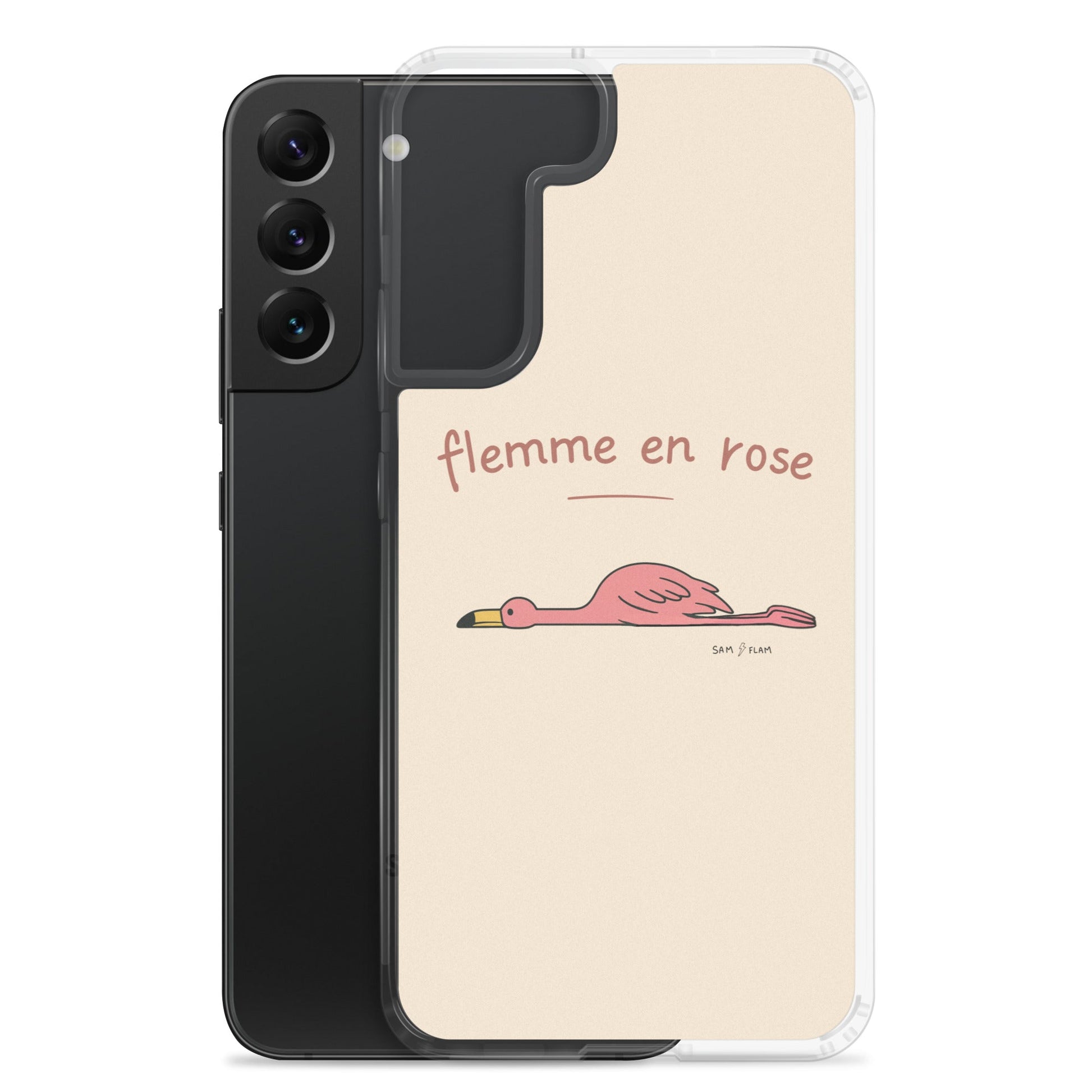 Clear Case for Samsung® "Flemme rose" - Sam Flam