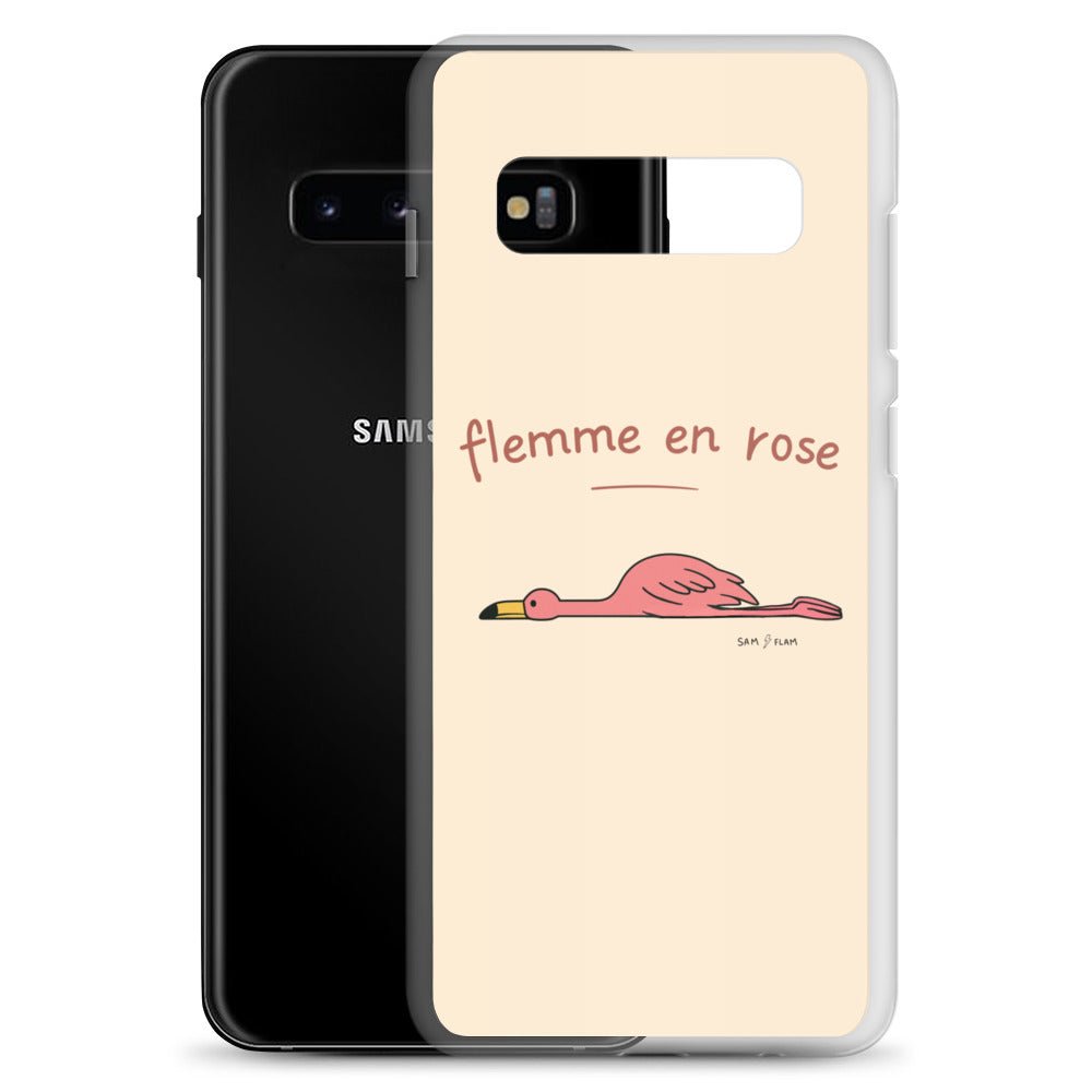 Clear Case for Samsung® "Flemme rose" - Sam Flam