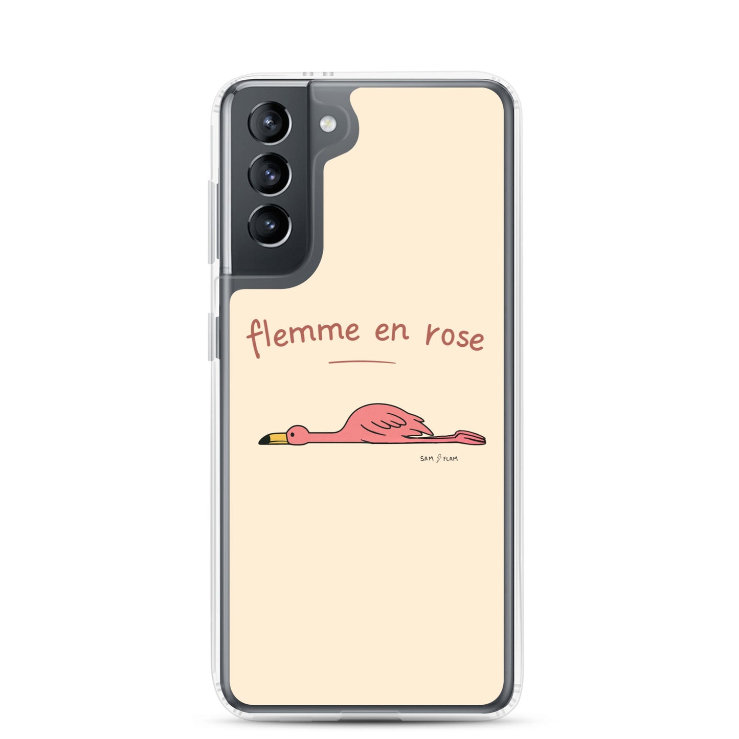 Clear Case for Samsung® "Flemme rose" - Sam Flam