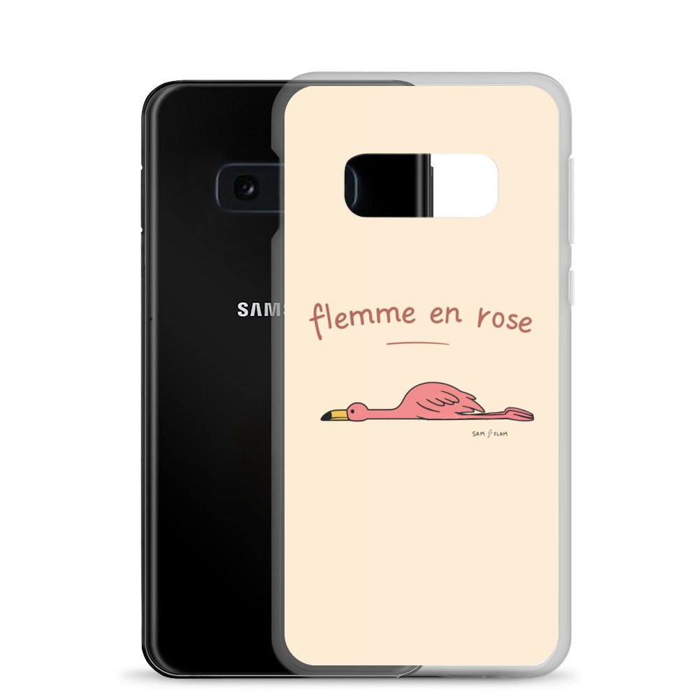 Clear Case for Samsung® "Flemme rose" - Sam Flam