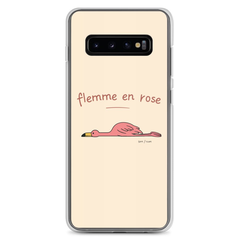 Clear Case for Samsung® "Flemme rose" - Sam Flam