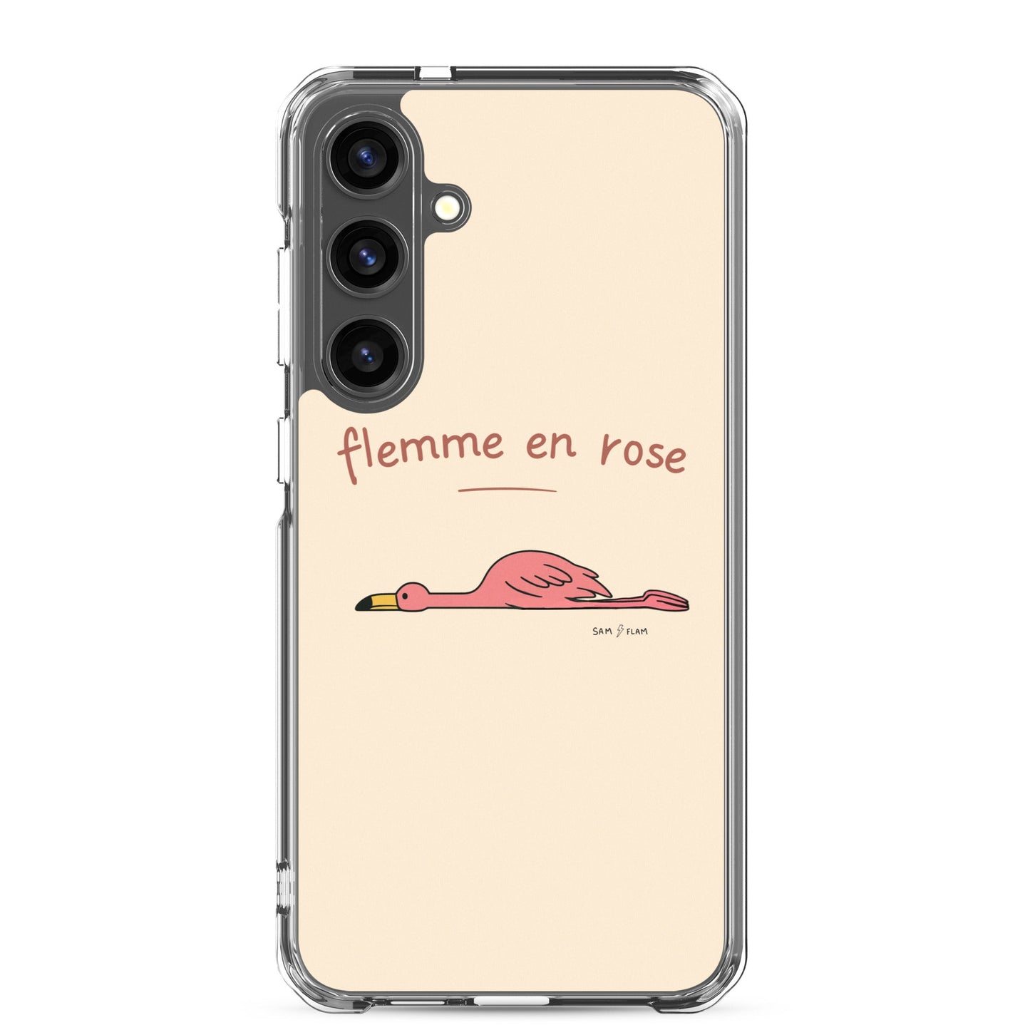 Clear Case for Samsung® "Flemme rose" - Sam Flam