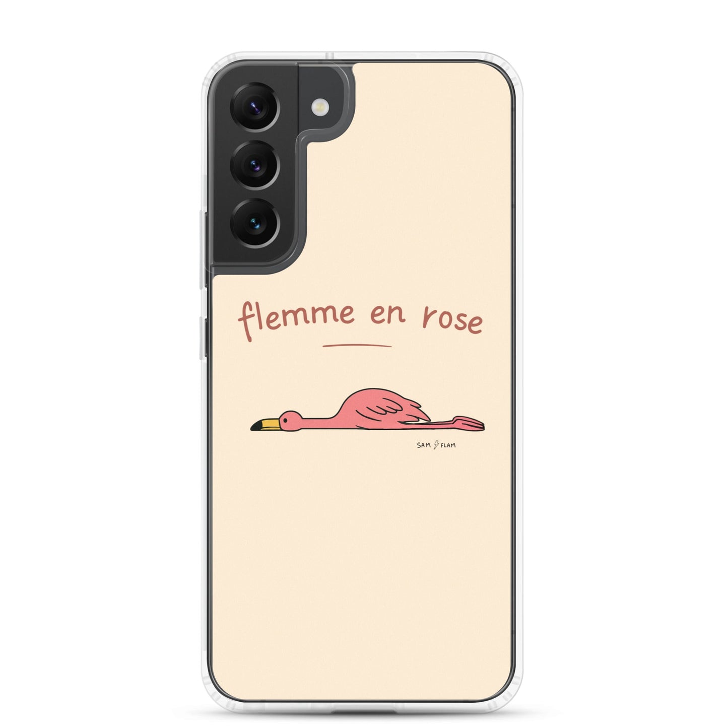 Clear Case for Samsung® "Flemme rose" - Sam Flam