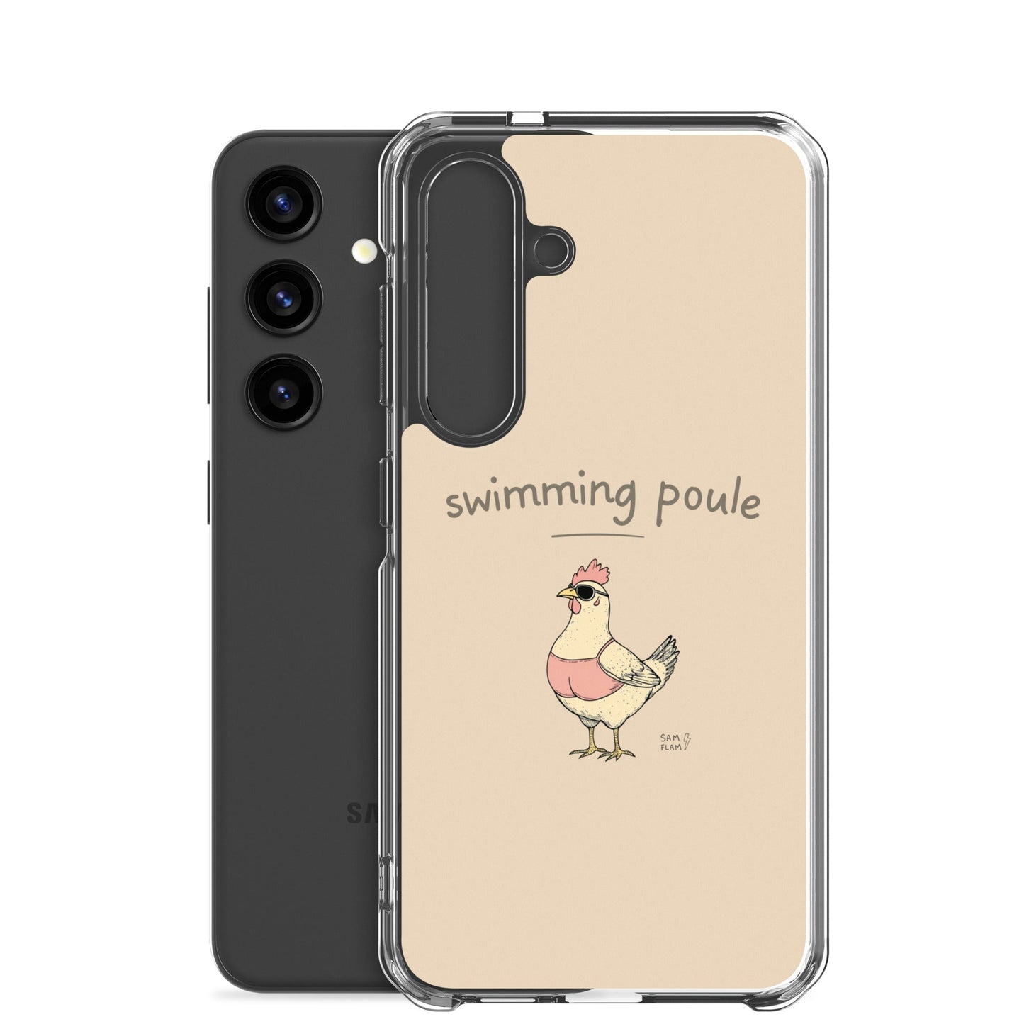 Clear Case for Samsung® "Swimming poule" - Sam Flam