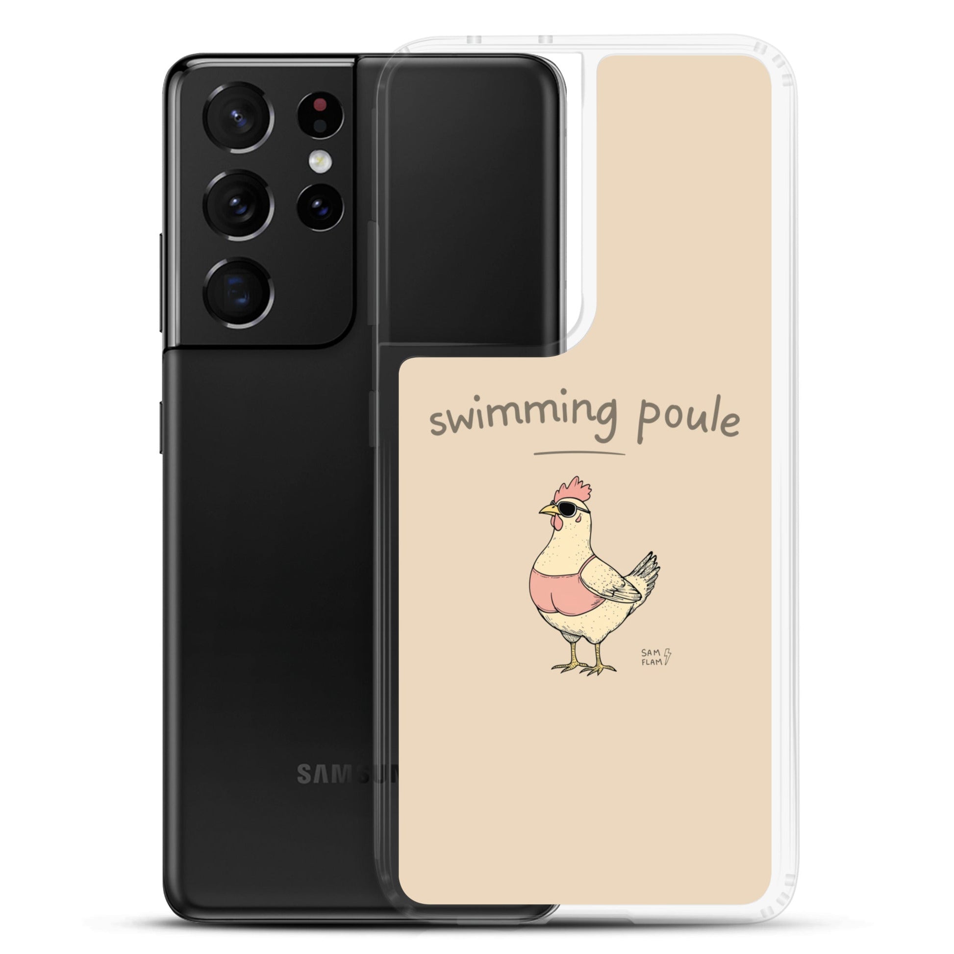 Clear Case for Samsung® "Swimming poule" - Sam Flam