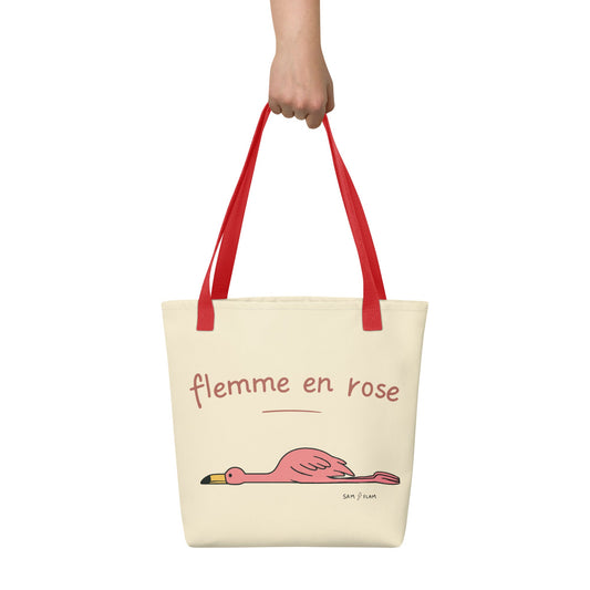 Tote bag "Flemme en rose" - Sam Flam
