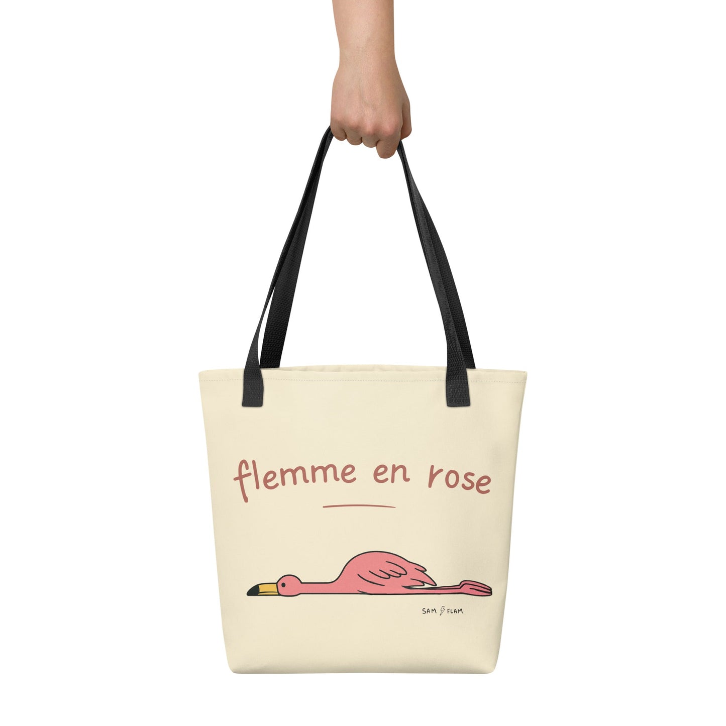 Tote bag "Flemme en rose" - Sam Flam