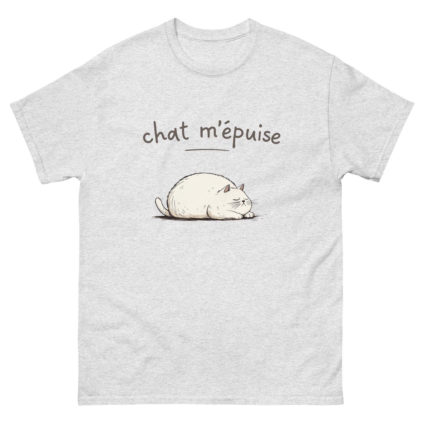 Unisex classic tee "Chat m'épuise" - Sam Flam