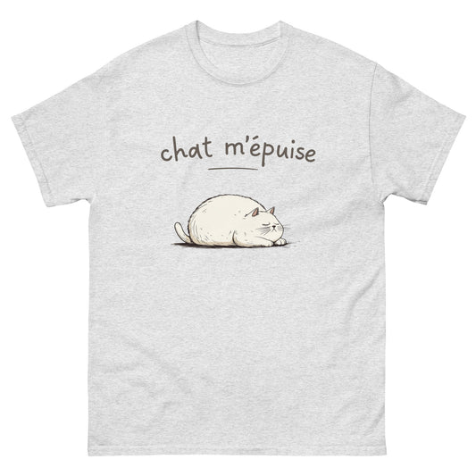 Unisex classic tee "Chat m'épuise" - Sam Flam