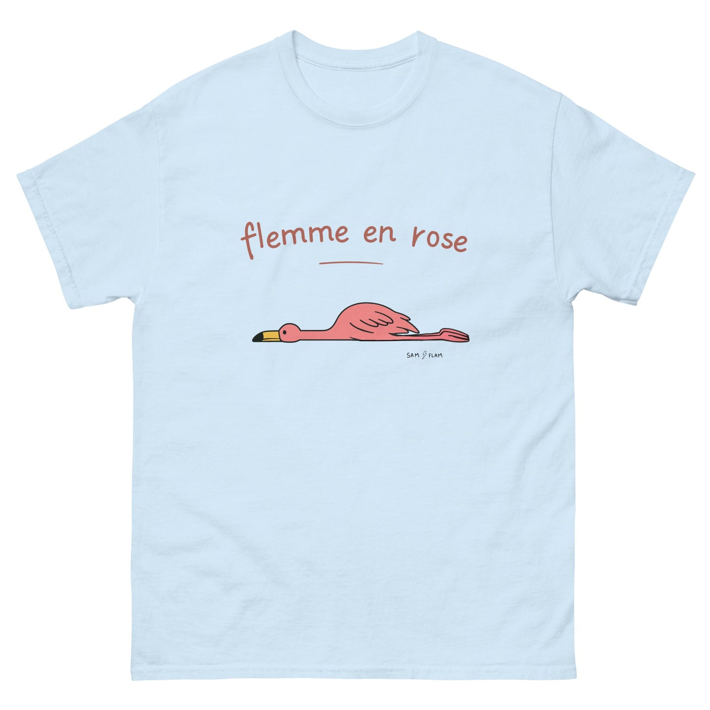 Unisex classic tee "Flemme rose" - Sam Flam