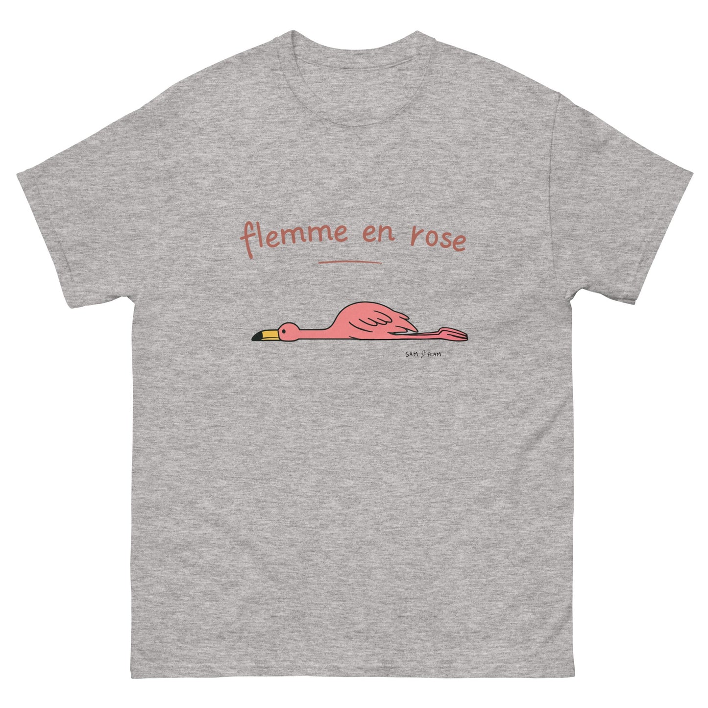 Unisex classic tee "Flemme rose" - Sam Flam