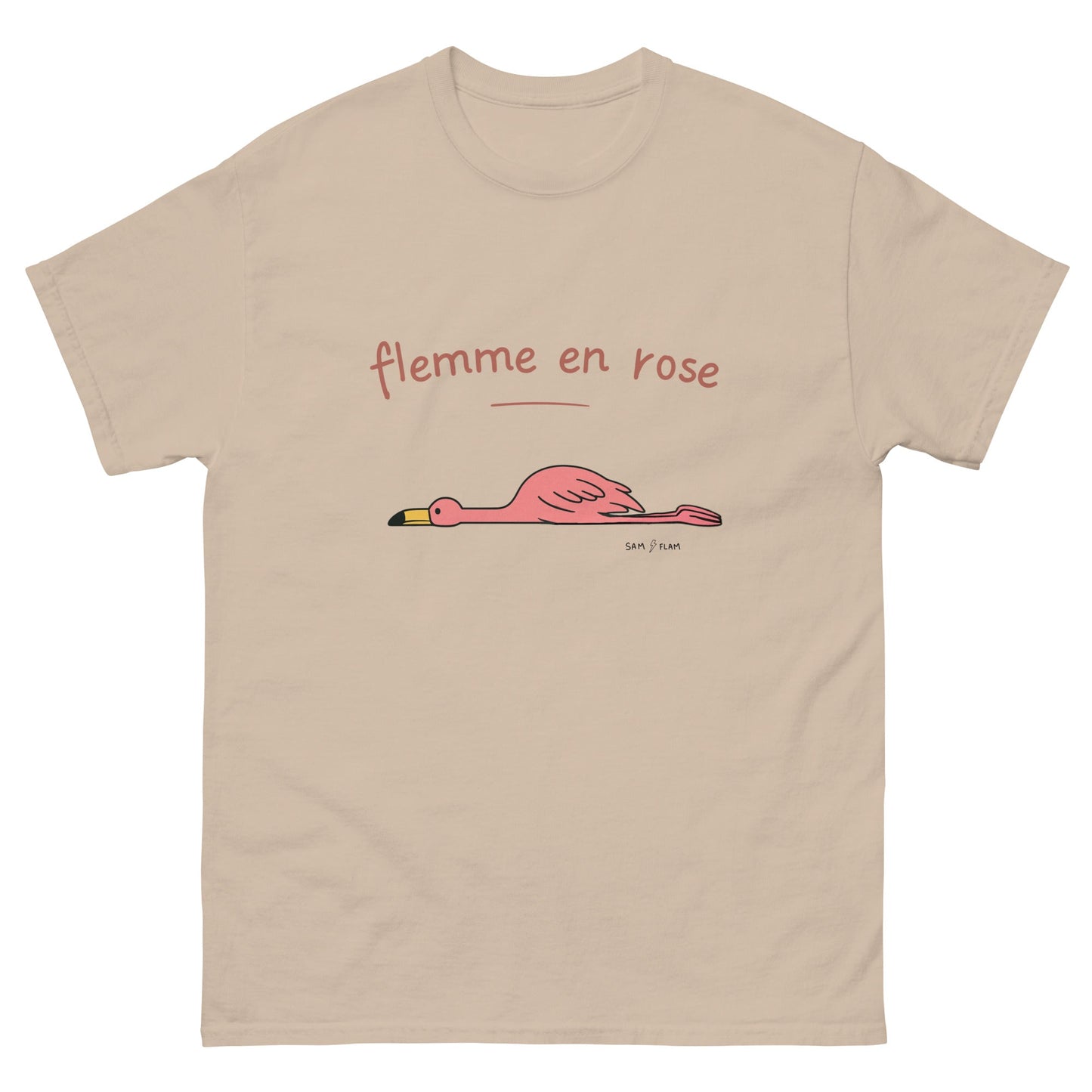 Unisex classic tee "Flemme rose" - Sam Flam