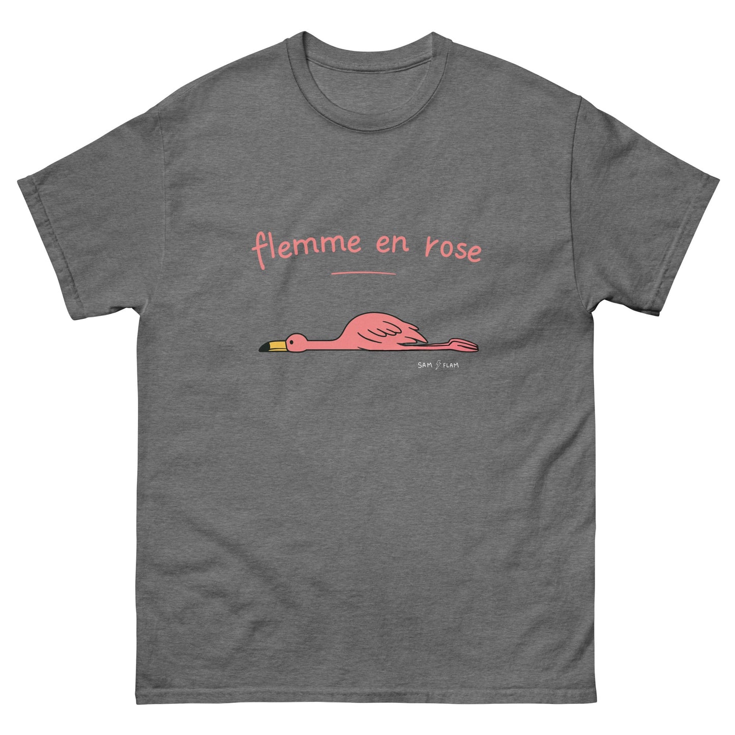 Unisex classic tee "Flemme rose" - Sam Flam