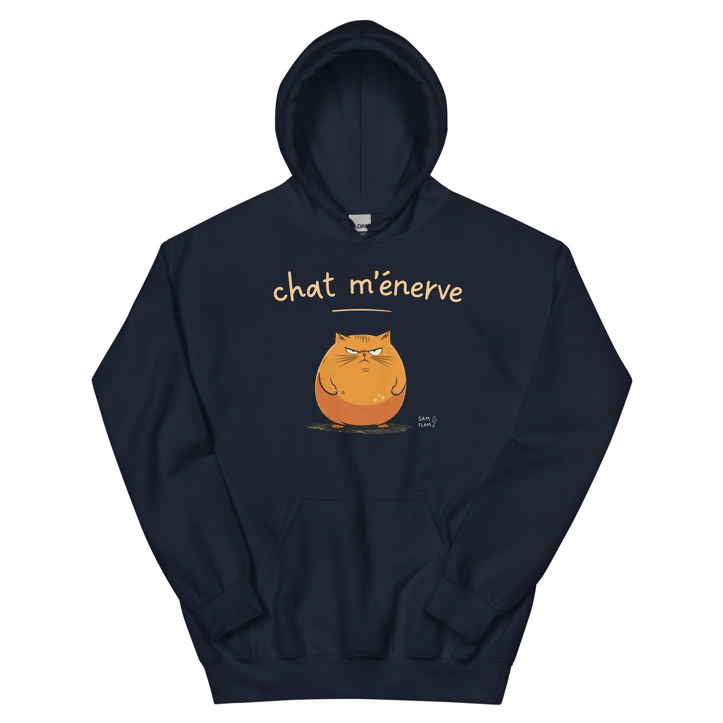 Unisex Hoodie "Chat m'énerve" - Sam Flam