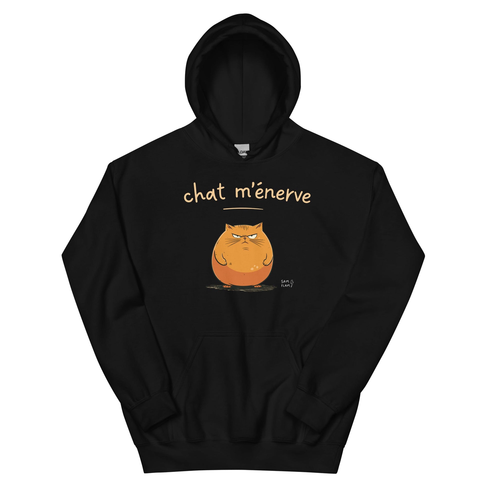 Unisex Hoodie "Chat m'énerve" - Sam Flam