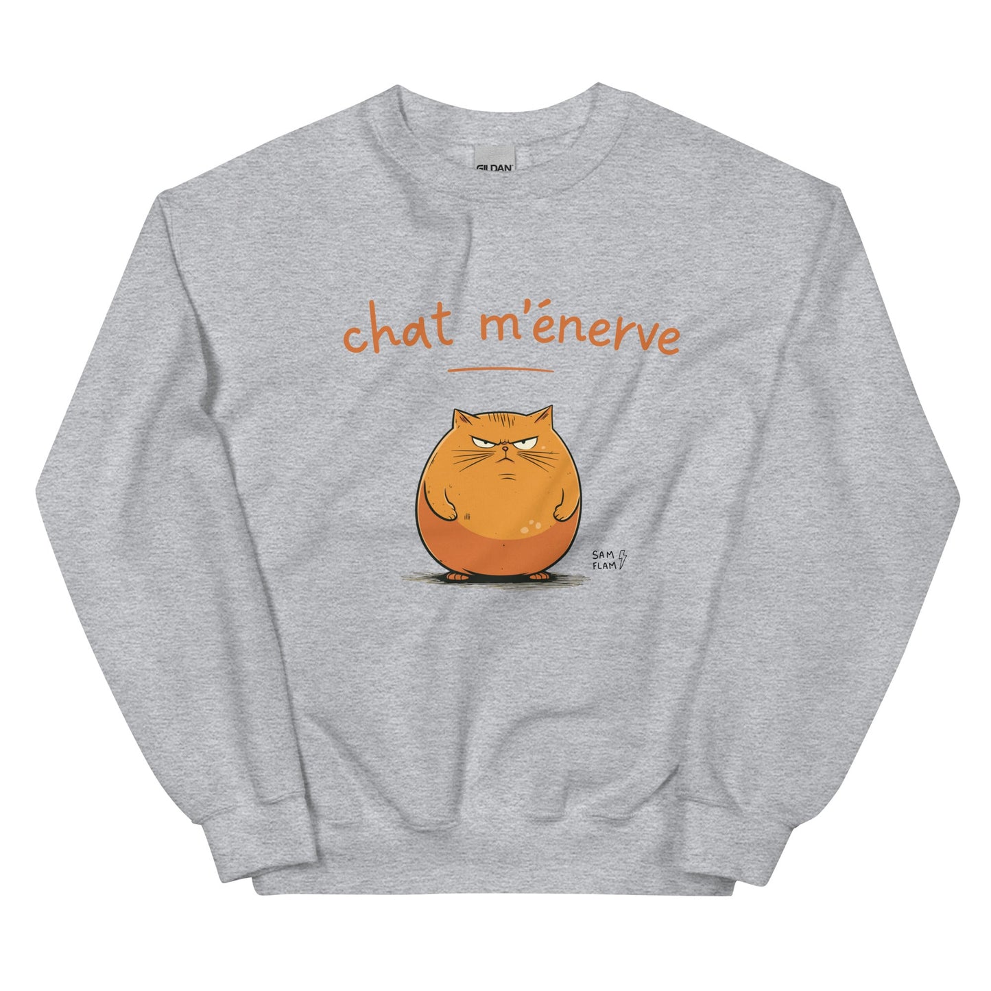 Unisex Sweatshirt "Chat m'énerve" - Sam Flam
