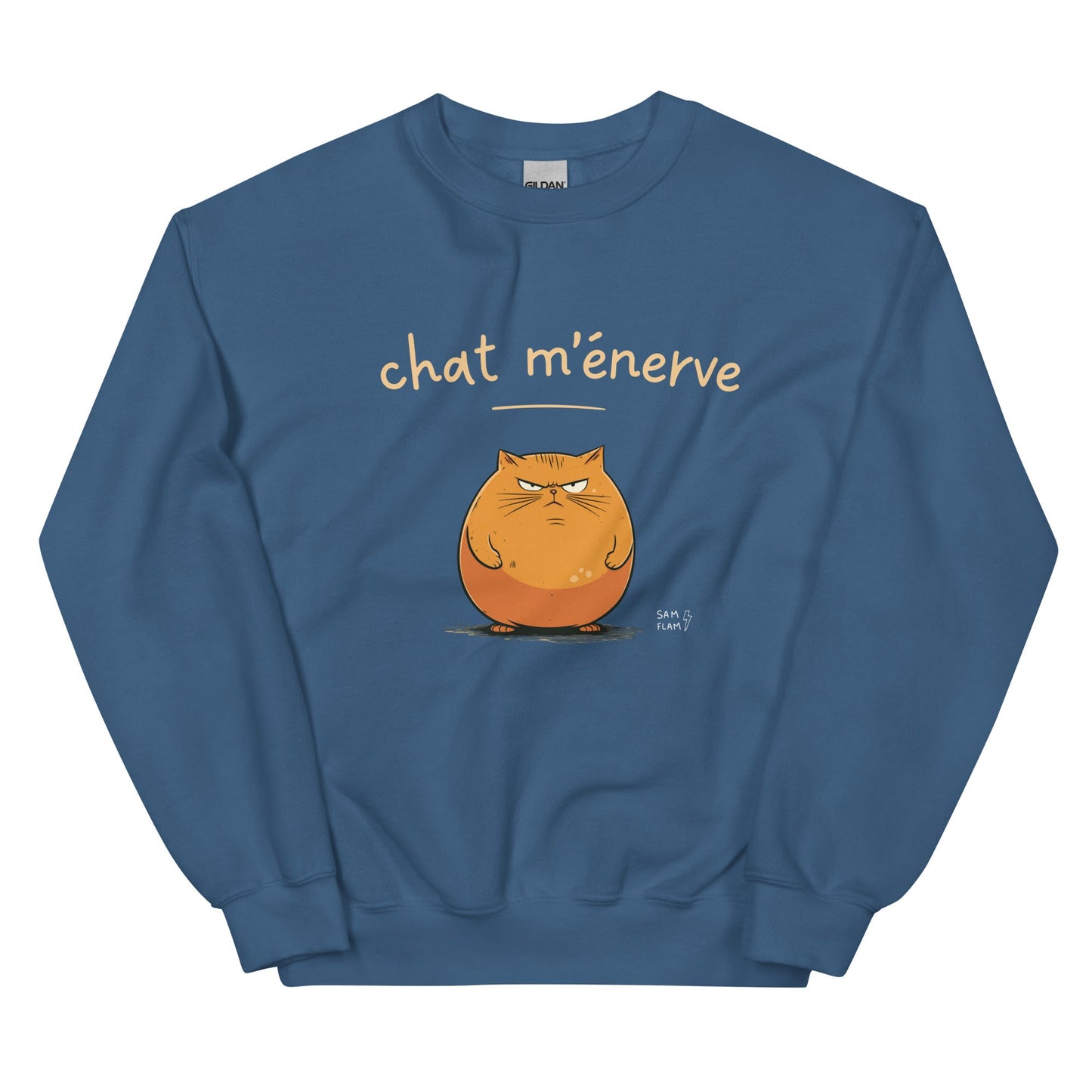 Unisex Sweatshirt "Chat m'énerve" - Sam Flam