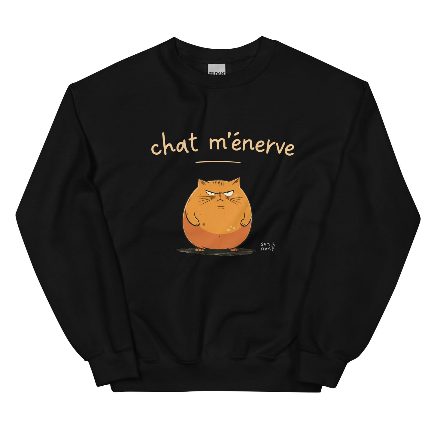Unisex Sweatshirt "Chat m'énerve" - Sam Flam