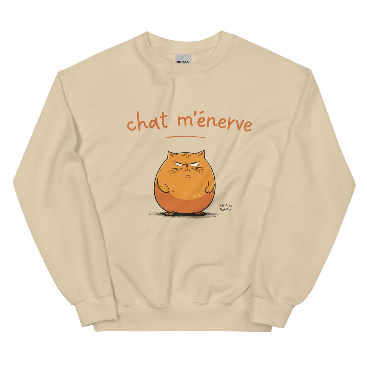 Unisex Sweatshirt "Chat m'énerve" - Sam Flam