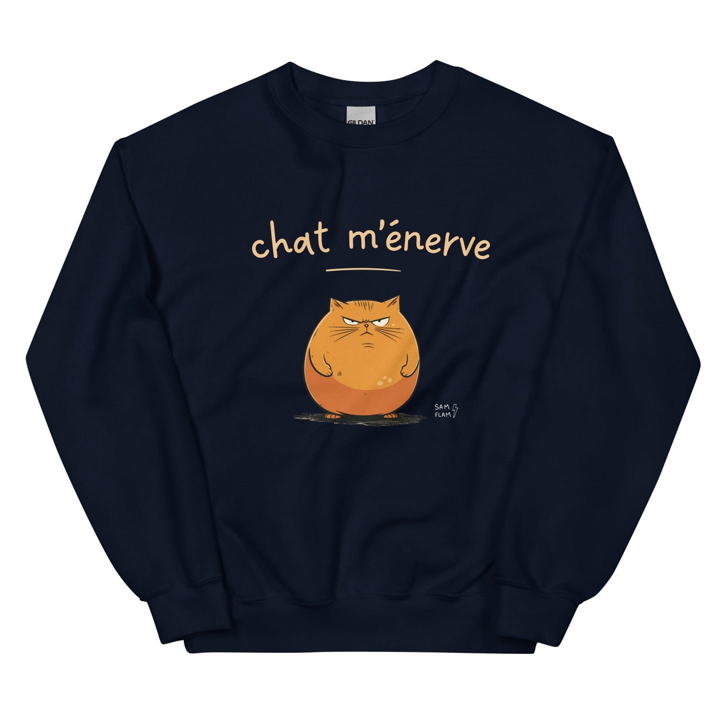 Unisex Sweatshirt "Chat m'énerve" - Sam Flam