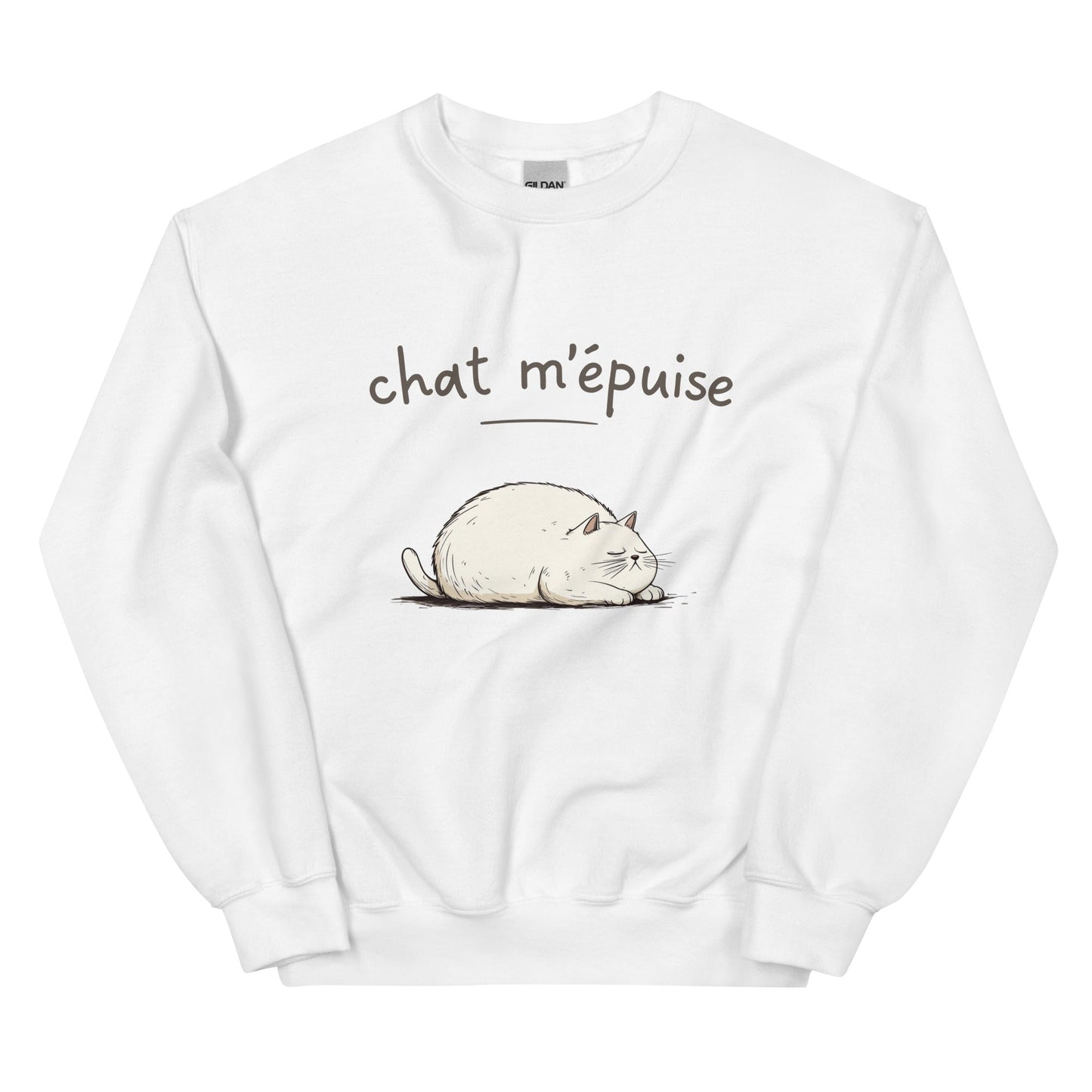 Unisex Sweatshirt "Chat m'épuise" - Sam Flam