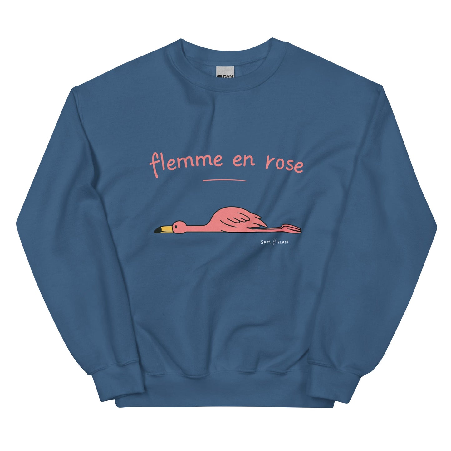 Unisex Sweatshirt "Flemme rose" - Sam Flam