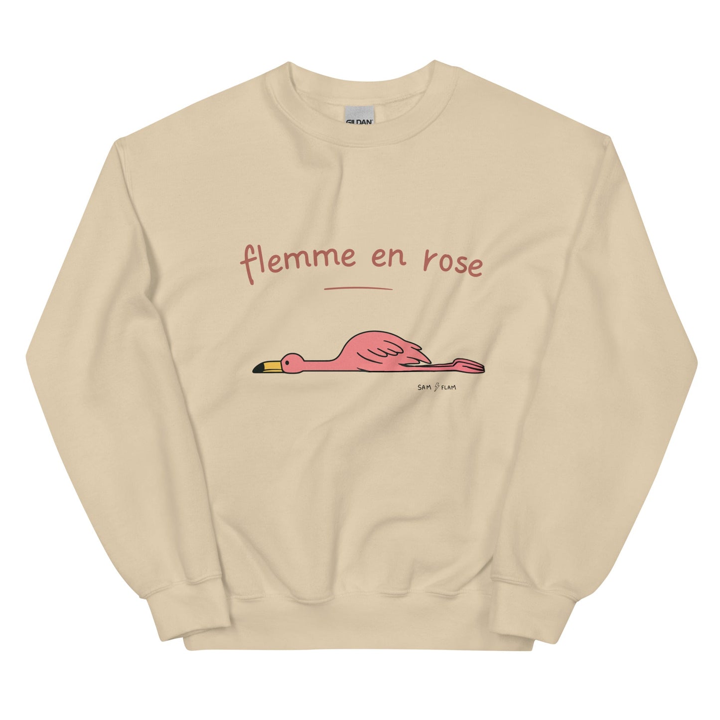 Unisex Sweatshirt "Flemme rose" - Sam Flam
