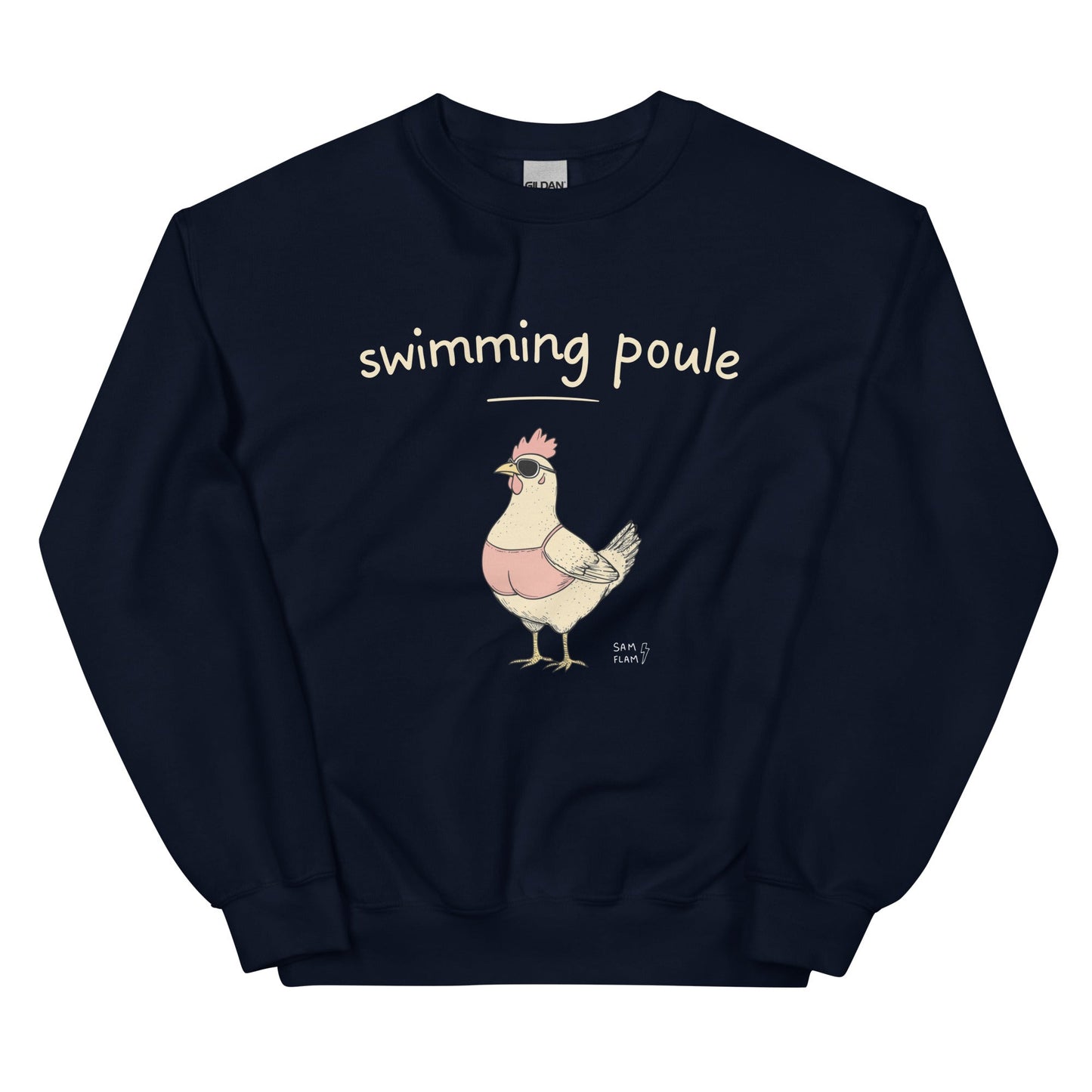 Unisex Sweatshirt "Swimming poule" - Sam Flam
