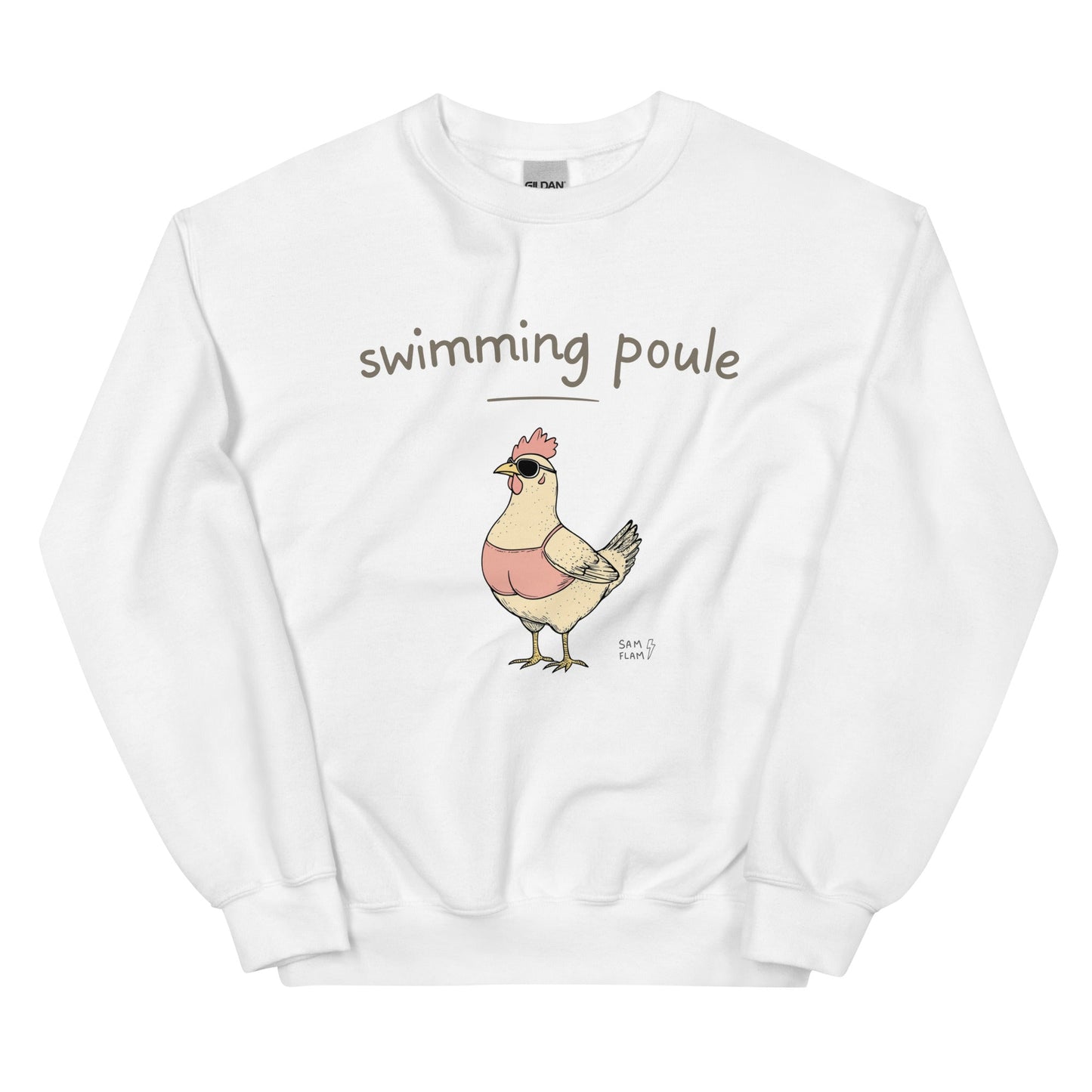 Unisex Sweatshirt "Swimming poule" - Sam Flam