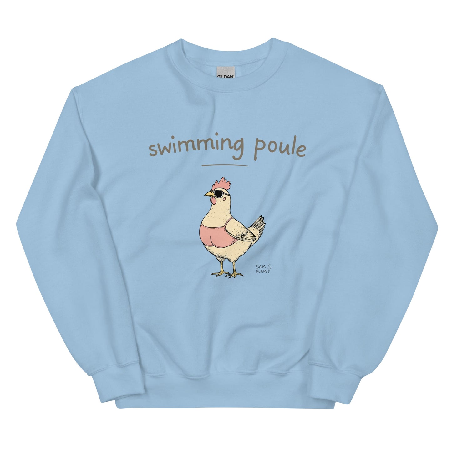 Unisex Sweatshirt "Swimming poule" - Sam Flam