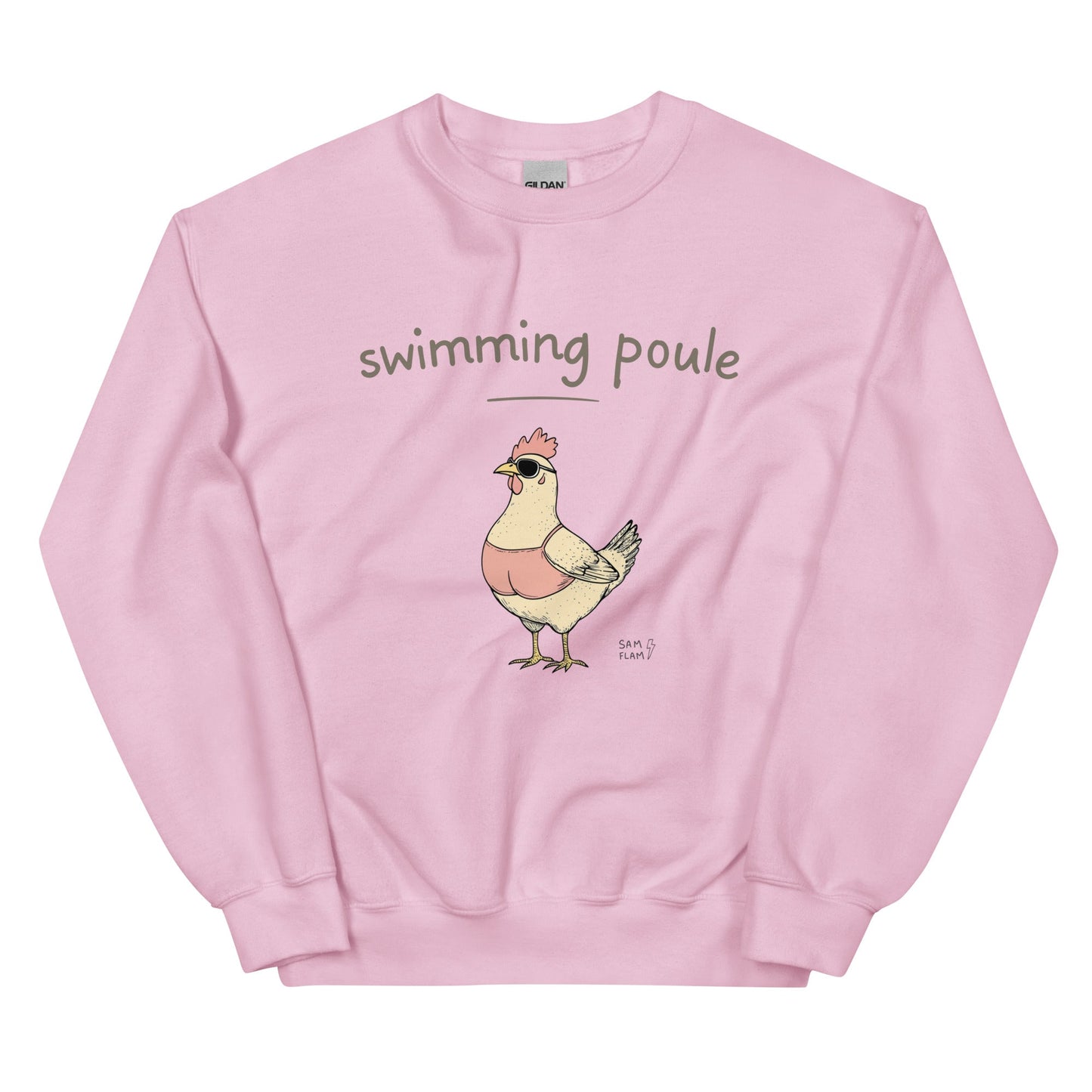 Unisex Sweatshirt "Swimming poule" - Sam Flam