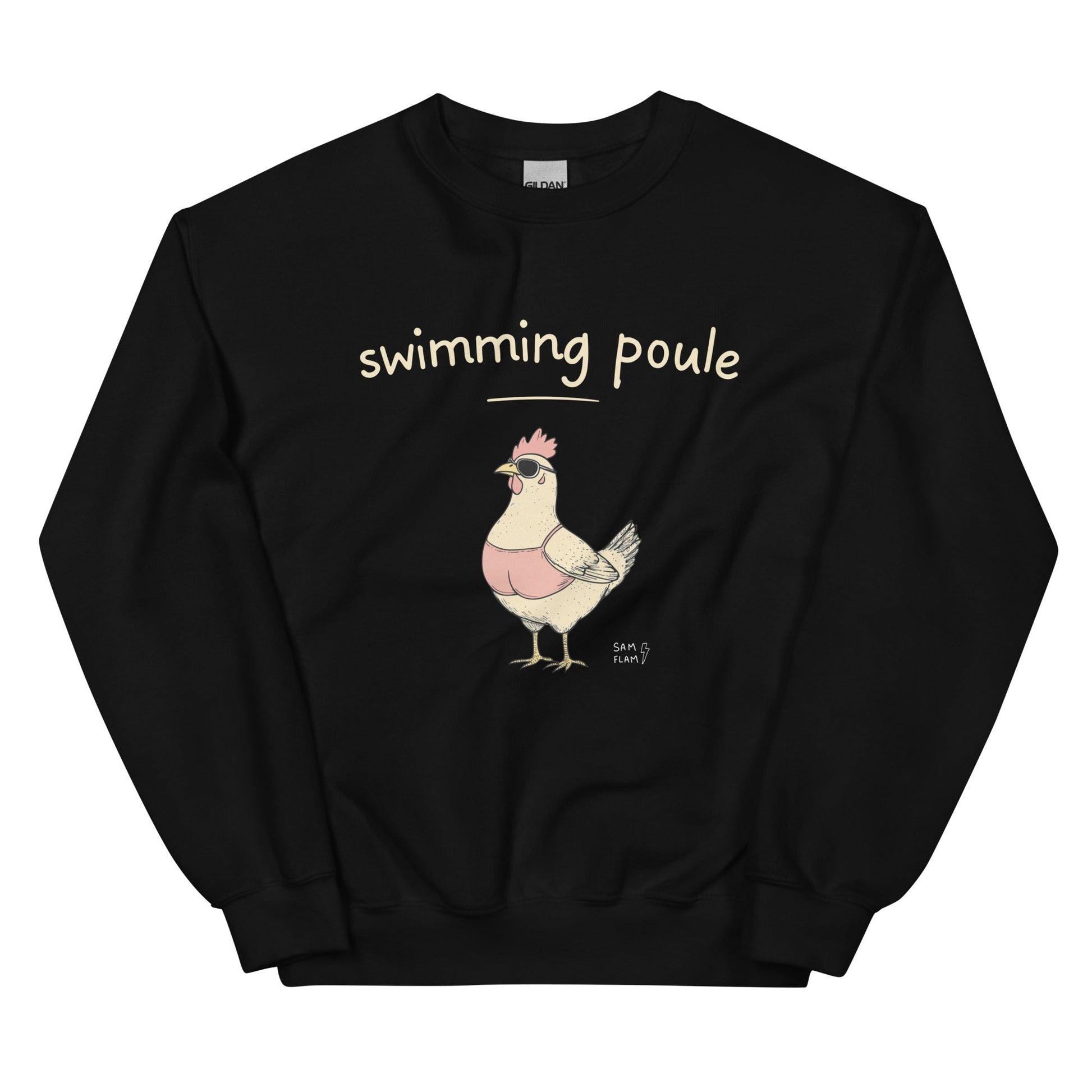 Unisex Sweatshirt "Swimming poule" - Sam Flam