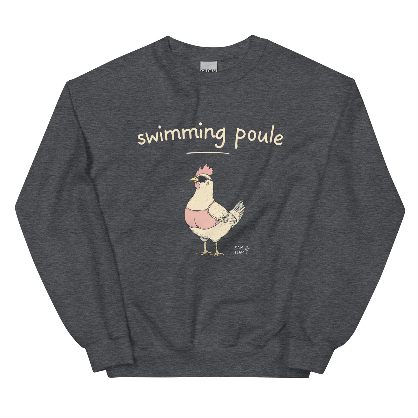 Unisex Sweatshirt "Swimming poule" - Sam Flam