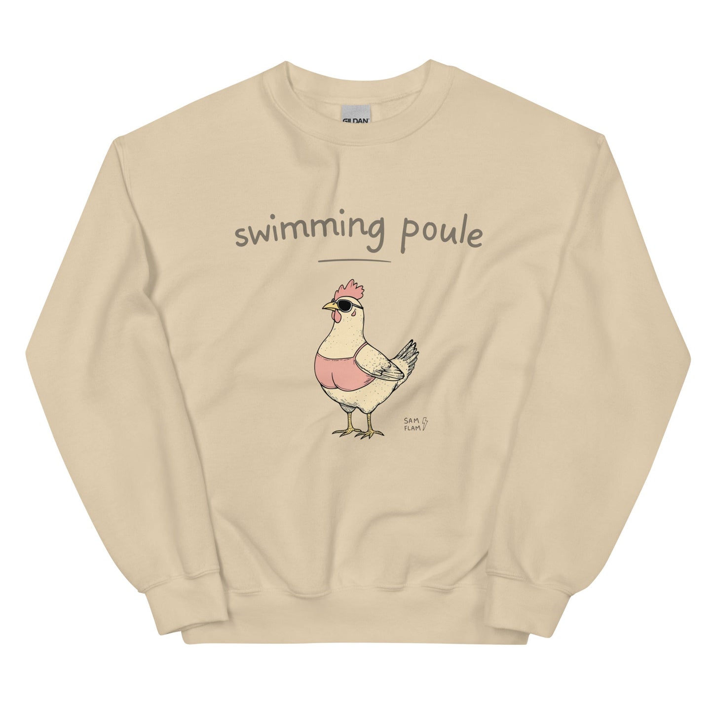 Unisex Sweatshirt "Swimming poule" - Sam Flam