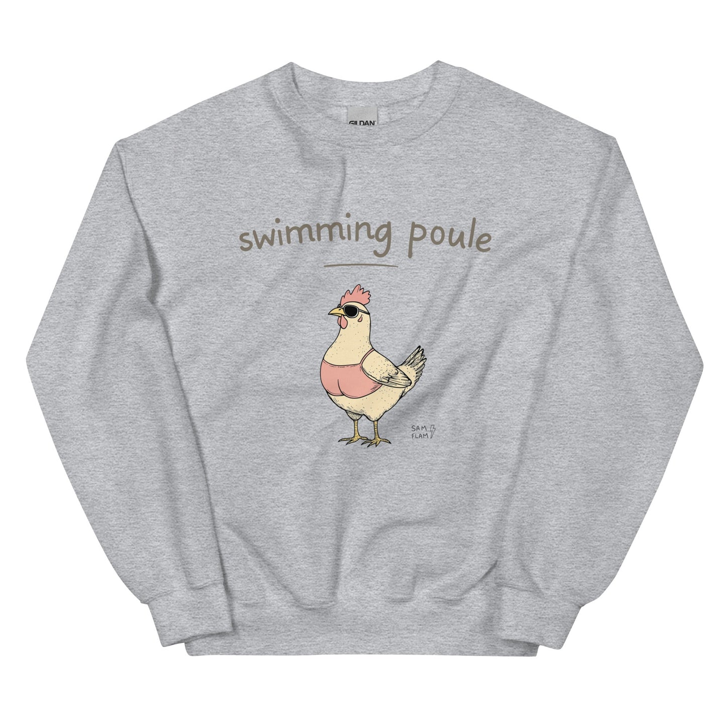 Unisex Sweatshirt "Swimming poule" - Sam Flam